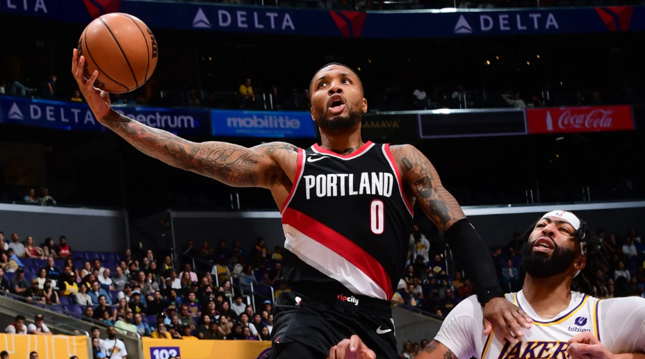 portland trail blazers vs lakers match player stats