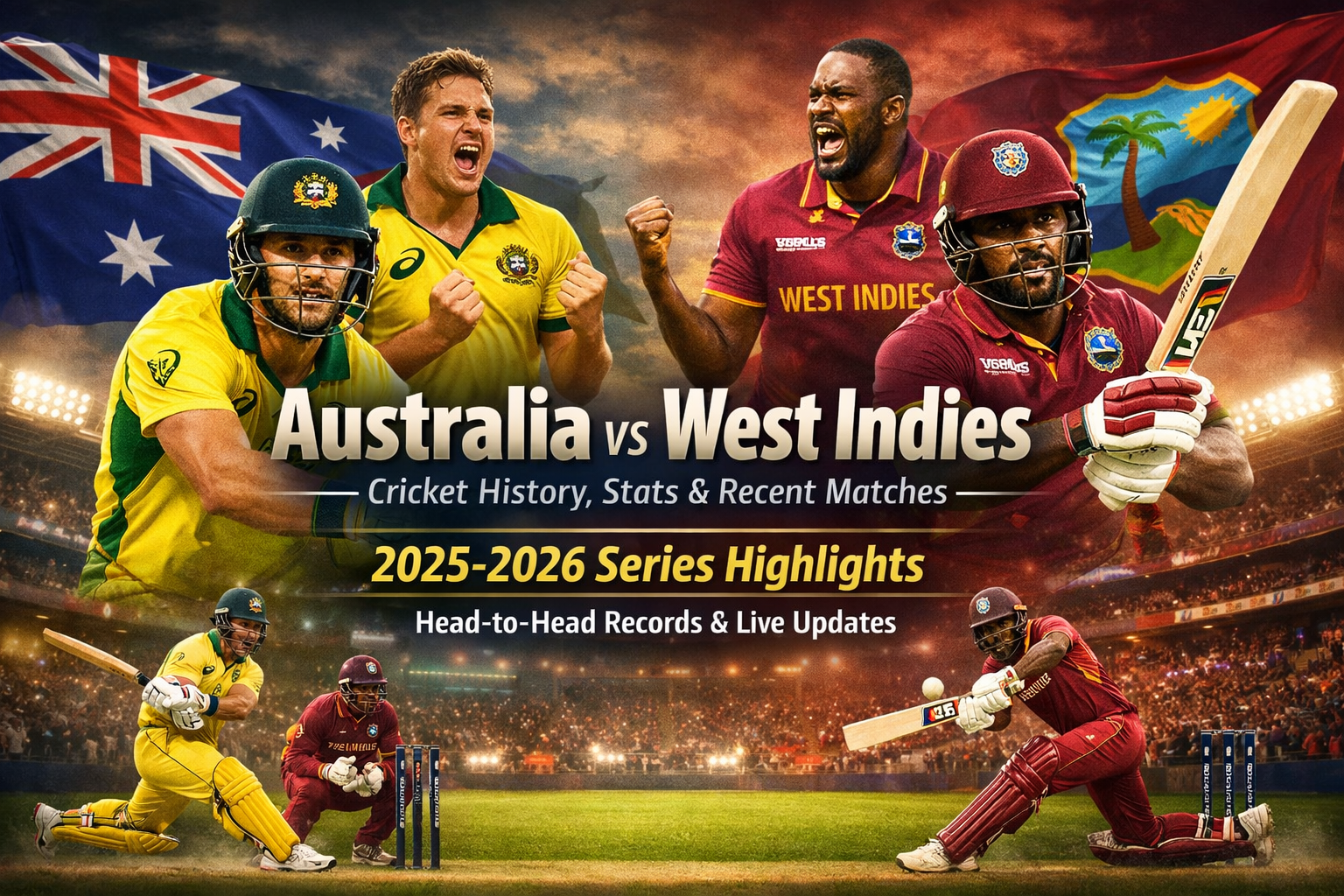 Australia vs West Indies: Cricket History, Stats, and Recent Matches