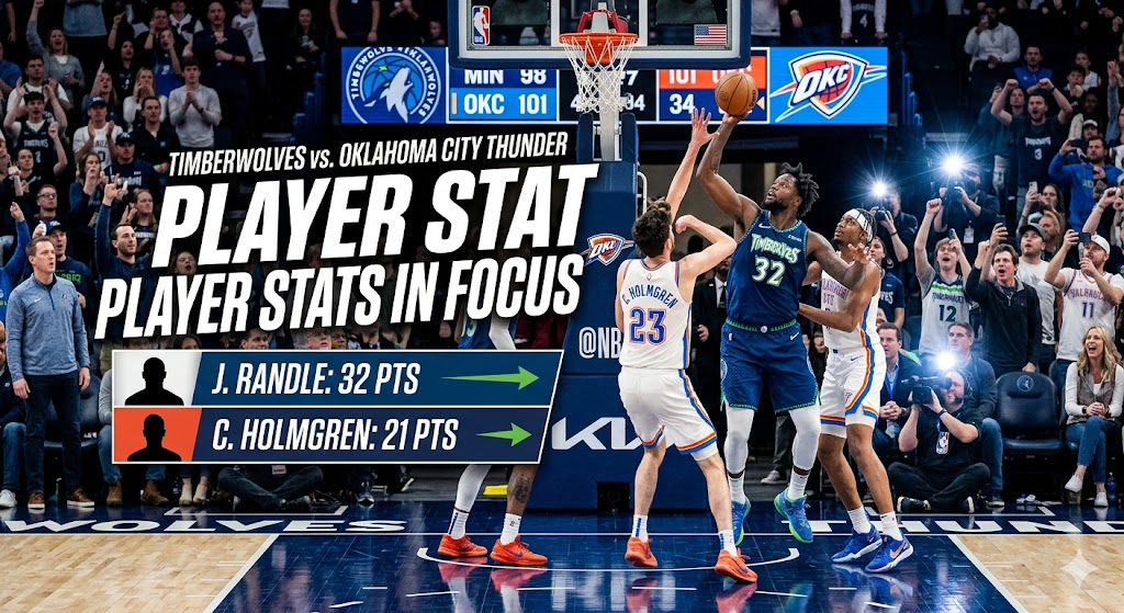 timberwolves vs oklahoma city thunder match player stats