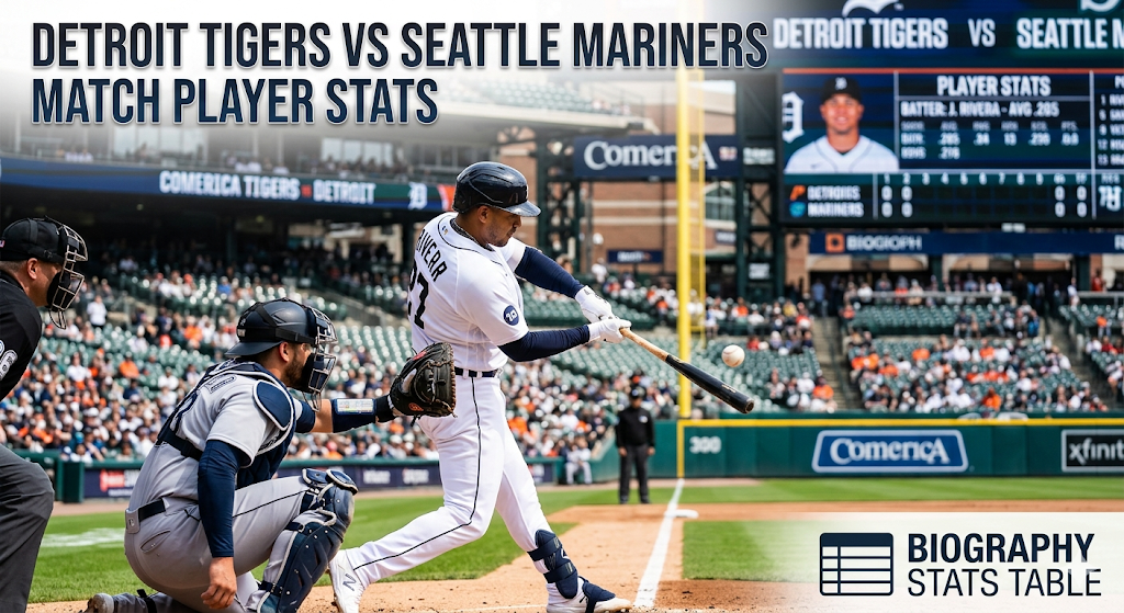 detroit tigers vs seattle mariners match player stats